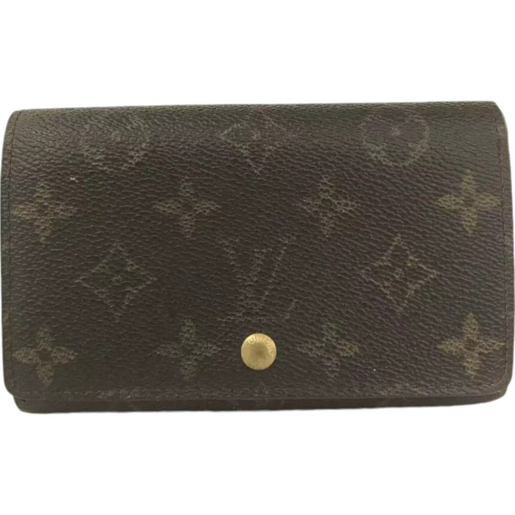 280148aw (V1) Louis Vuitton Wallet Porte Monnaie Billets Brown Monogram